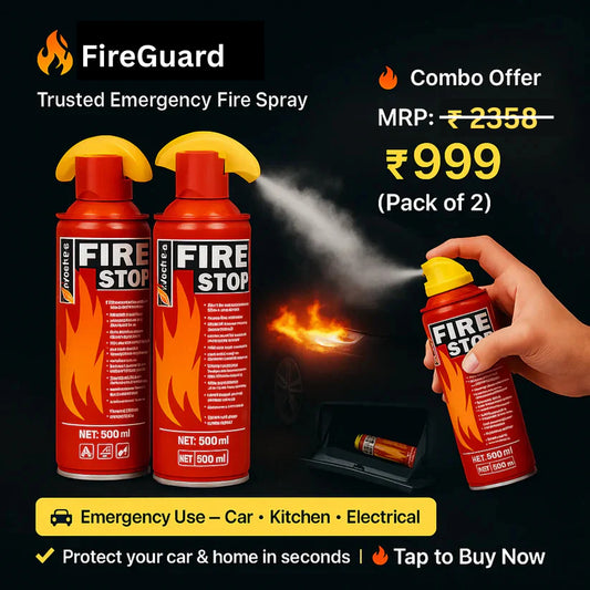 Car Fire Stop - Emergency Fire Response Spray 500ml Each (Pack of 2)